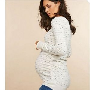 Motherhood Maternity Ruched Ivory Sweater